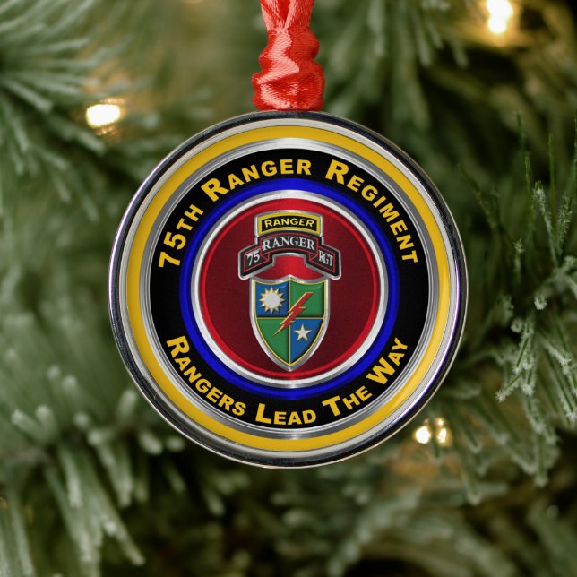 75th Ranger Regiment Keepsake Christmas Metal Tree Decoration (Tree)
