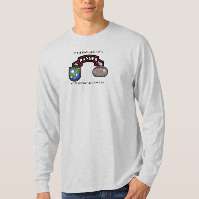 75TH RANGER REGIMENT MILITARY INTELLIGENCE BN T-Shirt (Front)