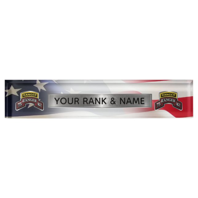 75th Ranger Regiment  Nameplate (Front)