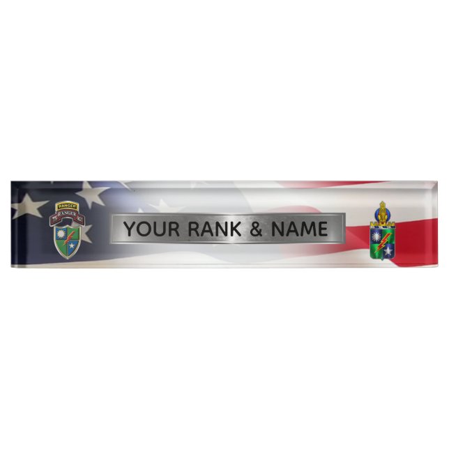 75th Ranger Regiment  Nameplate (Front)