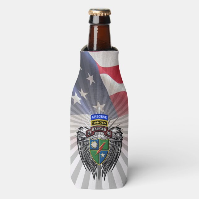 75th Ranger Regiment “Rangers Lead The Way” Bottle Cooler (Bottle Front)