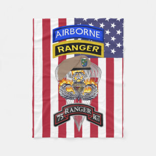 75th Ranger Regiment “Rangers Lead The Way” Fleece Blanket