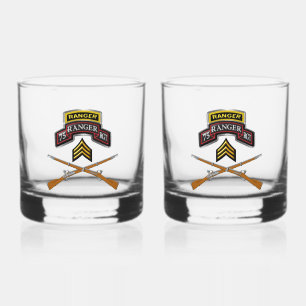 75th Ranger Regiment Sergeant Whiskey Glass