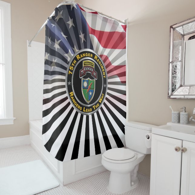 75th Ranger Regiment  Shower Curtain (In Situ)