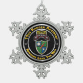 75th Ranger Regiment  Snowflake Pewter Christmas Ornament (Front)