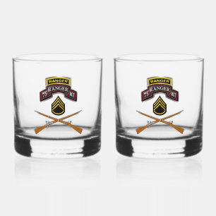 75th Ranger Regiment Staff Sergeant Whiskey Glass