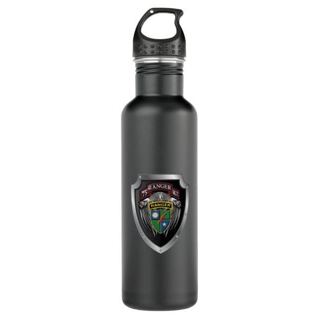 75th Ranger Regiment  Stainless Shield 710 Ml Water Bottle (Front)