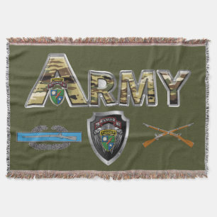75th Ranger Regiment  Throw Blanket