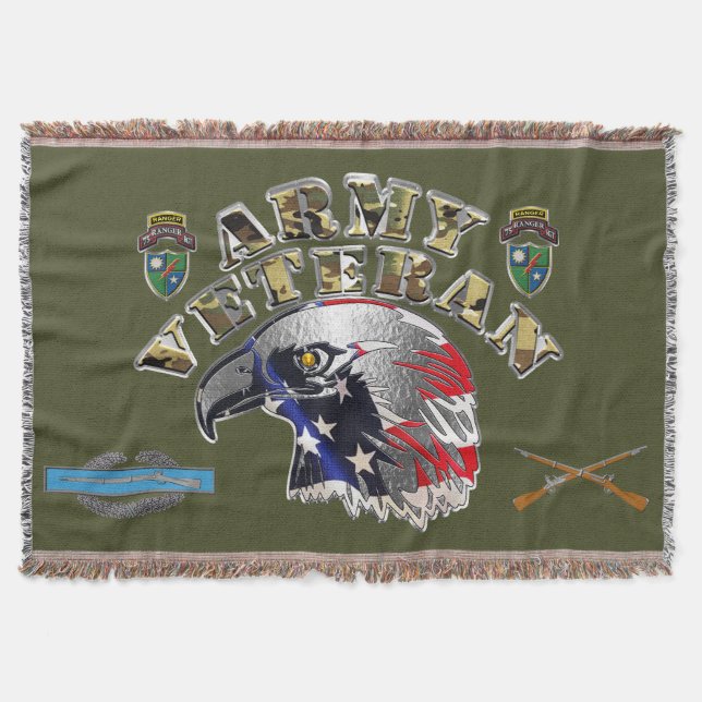 75th Ranger Regiment  Throw Blanket (Front)