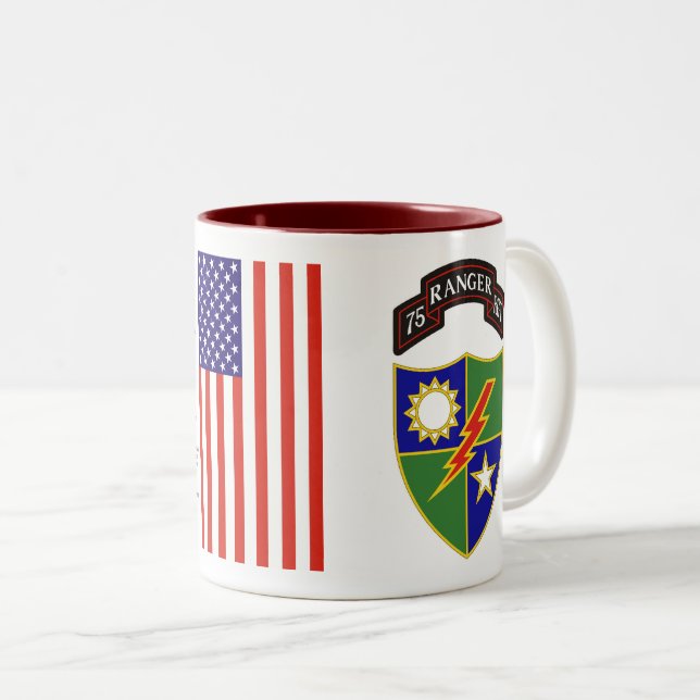 75th Ranger Regiment Two-Tone Mug (Front Right)