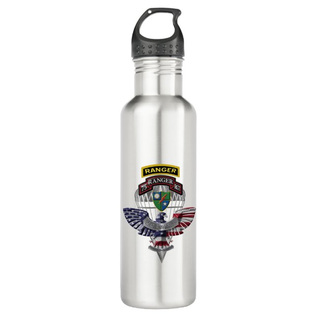 75th Ranger Regiment Veteran 710 Ml Water Bottle (Front)