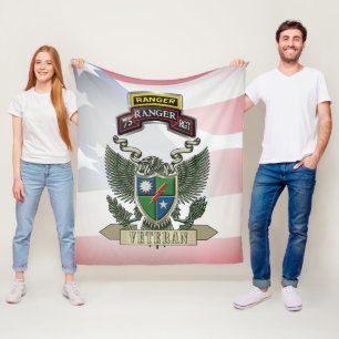 75th Ranger Regiment Veteran Fleece Blanket