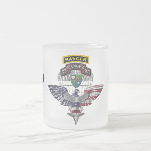 75th Ranger Regiment Veteran Frosted Glass Coffee Mug