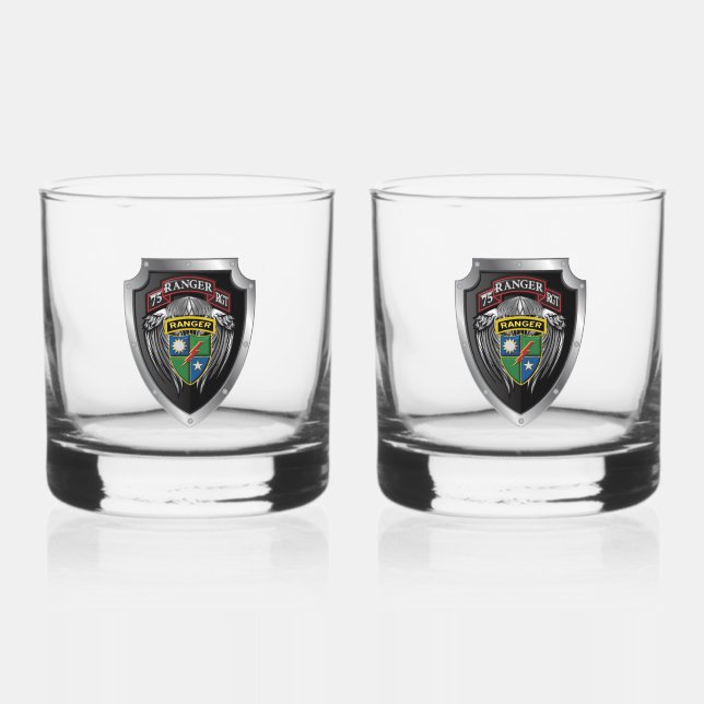 75th Ranger Regiment Whiskey Glass (Front)