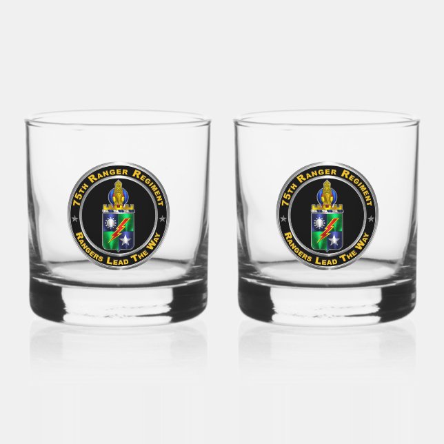 75th Ranger Regiment Whiskey Glass (Front)