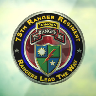 75th Ranger Regiment Window Cling