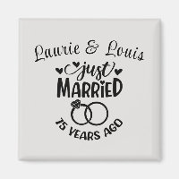 75th Wedding Anniversary Custom Names