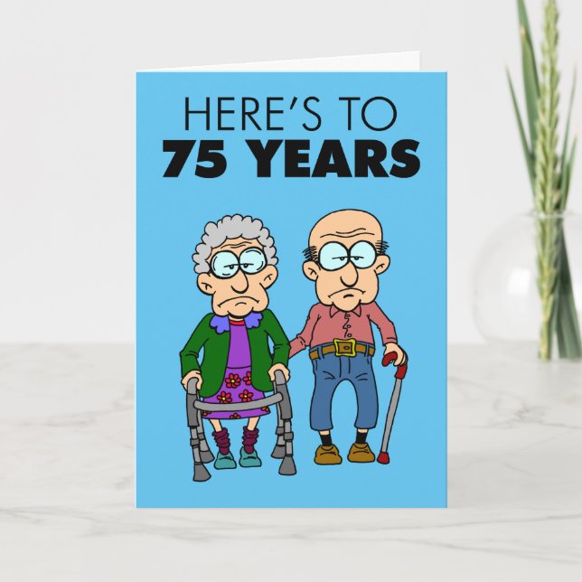75th Wedding Anniversary Growing Old Card (Front)