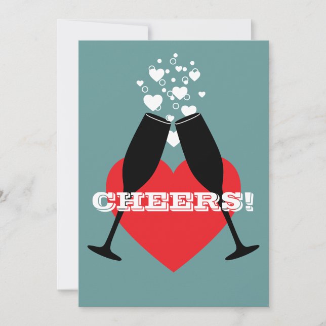 75th Wedding Anniversary Invitation - Cheers! (Front)