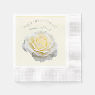 75th Wedding Anniversary Party Editable Napkin