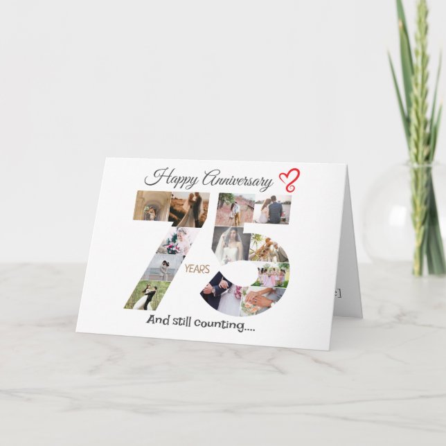 75th Wedding Anniversary Photo Card (Front)