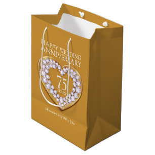 75th wedding anniversary photo gift bag