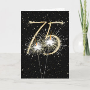 75th wedding anniversary sparklers card