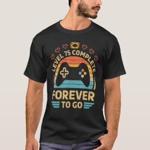 75th Wedding Anniversary Video Gamer Level 75 Comp T-Shirt