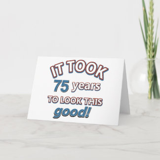 75th year birthday designs card