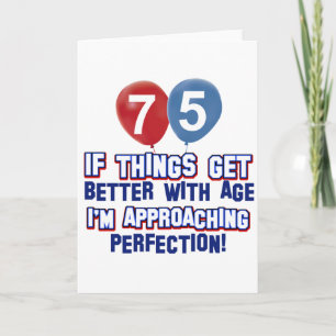75th year old birthday designs card