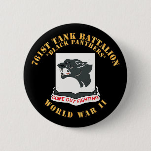 761st Tank Battalion - Black Panthers - WWII 6 Cm Round Badge