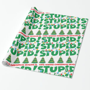 76.2 cm x 1.8 m Funny Xmas Wrapping Paper, Glossy Wrapping Paper