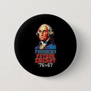76 67 George Washington Founding Father History Fu 6 Cm Round Badge
