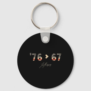 76 67 Jefferson Six Seven Meme For Gen Alpha Slang Key Ring