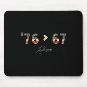 76 67 Jefferson Six Seven Meme For Gen Alpha Slang Mouse Mat
