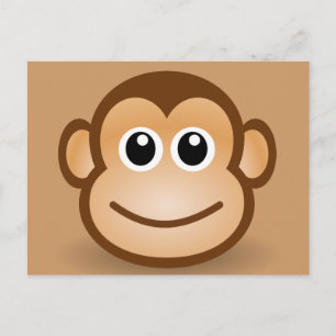 76-Free-Cute-Cartoon-Monkey-Clipart-Illustration Postcard