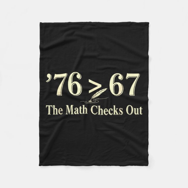 76 Greater Than 67 George Washington History Fun M Fleece Blanket (Front)
