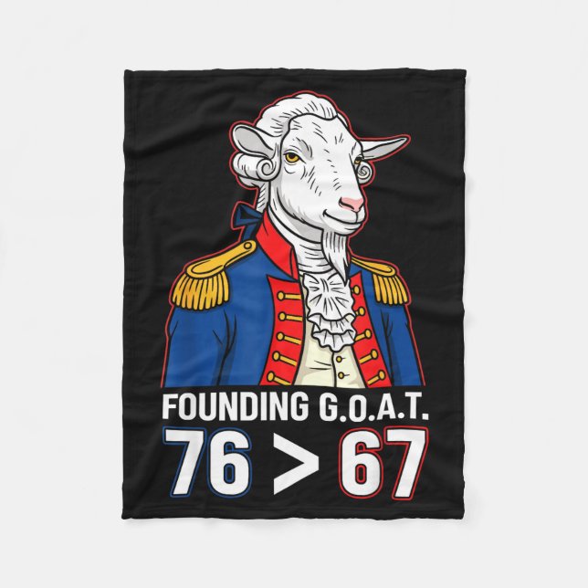 76 Greater Than 67 George Washington History Fun M Fleece Blanket (Front)