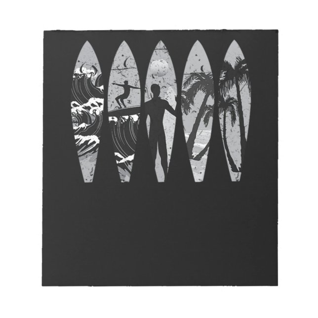 76.Surfing Surf Surfboard Notepad (Front)