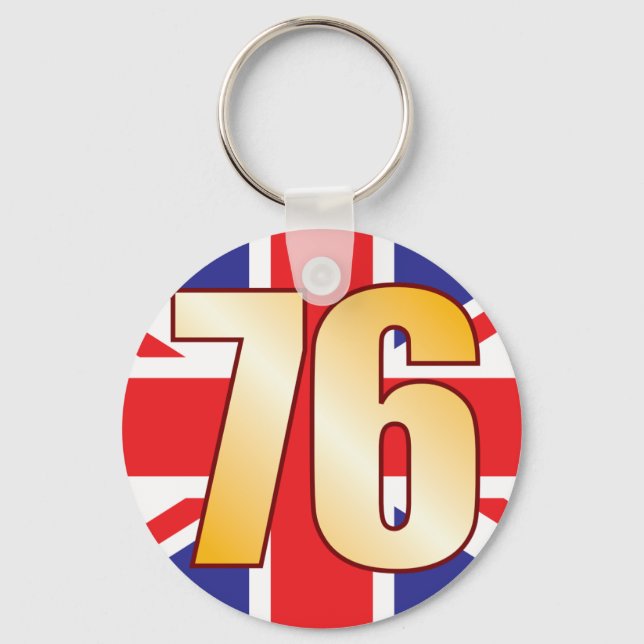 76 UK Gold Key Ring (Front)