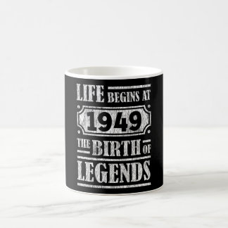 76 Year Old 1949 Birth Of Legend 76th Birthday Coffee Mug
