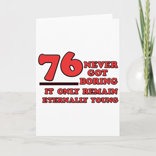 76 years Old birthday designs Card (Front)