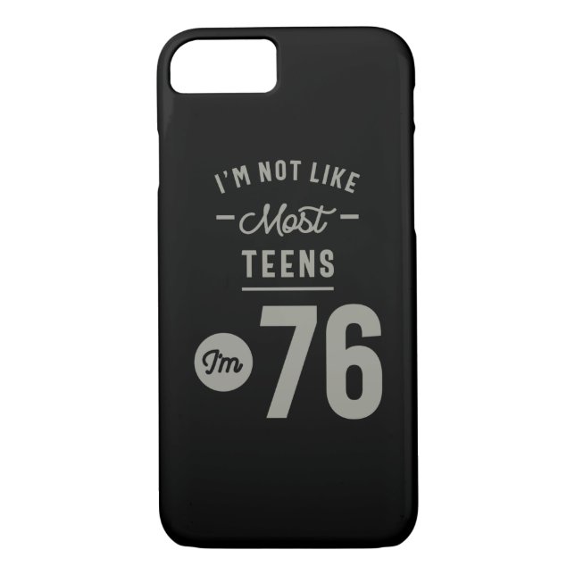 76 Years Old Birthday Gift Case-Mate iPhone Case (Back)