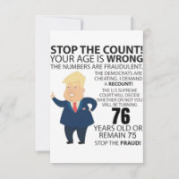 76 Years Trump Happy Birthday Present Funny