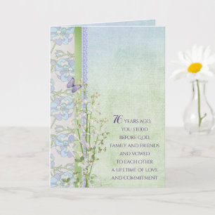 76th Anniversary Lily of the Valley bouquet Card