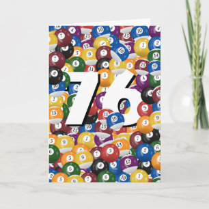76th Birthday Billiard Balls  Card