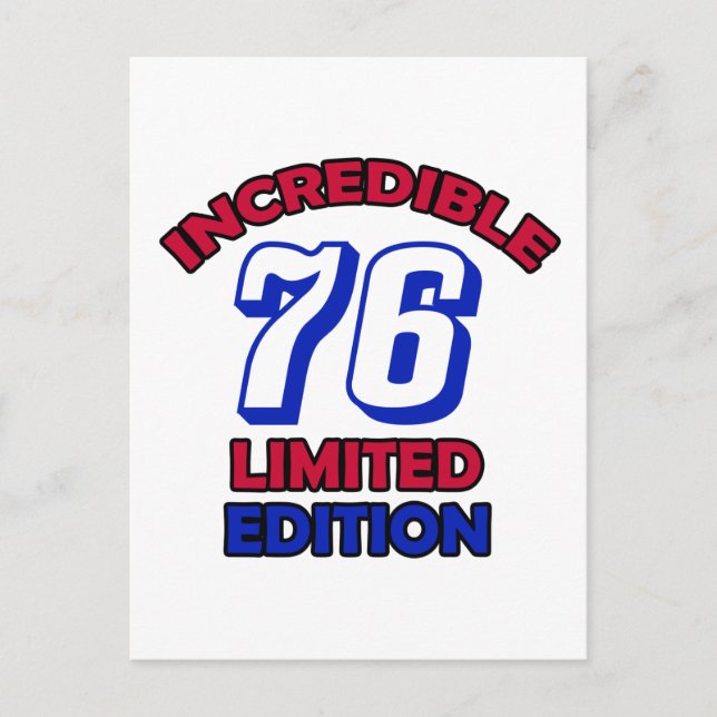 76th Birthday Design Postcard (Front)