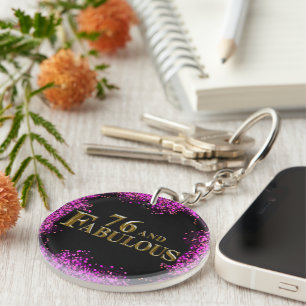 76th Birthday  Key Ring