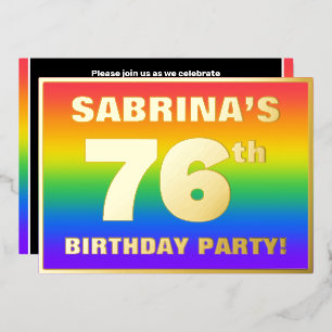 76th Birthday Party: Fun, Colourful Rainbow Patter