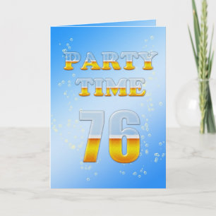 76th birthday party invitation with lots of beer